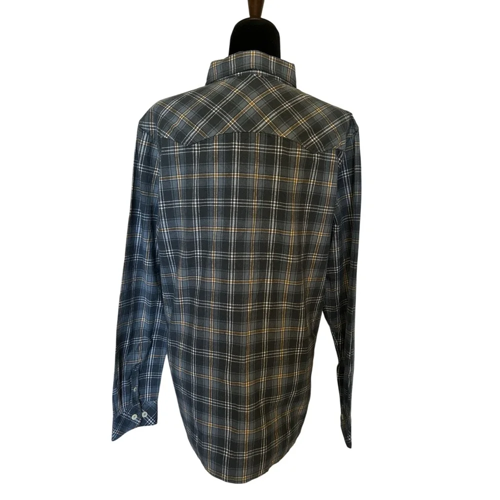 NWT Salty Crew Blue Plaid Flannel Shirt Size Large